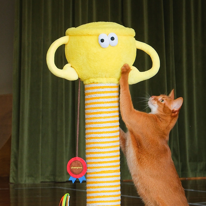 Peachfield & Co. x zeze Trophy Cat Scratch Pillar Cat Trees & Towers