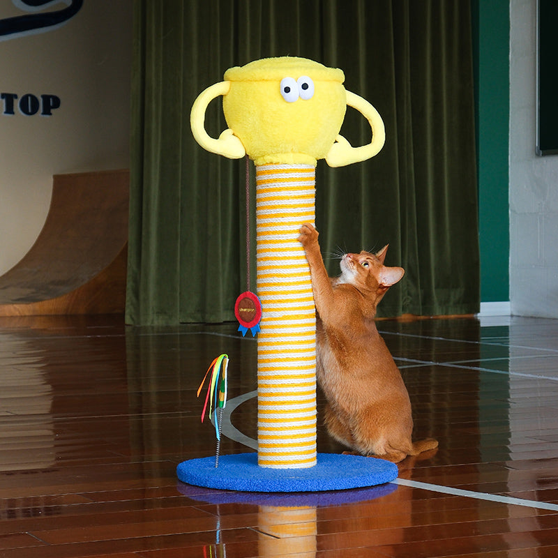 Peachfield & Co. x zeze Trophy Cat Scratch Pillar Cat Trees & Towers