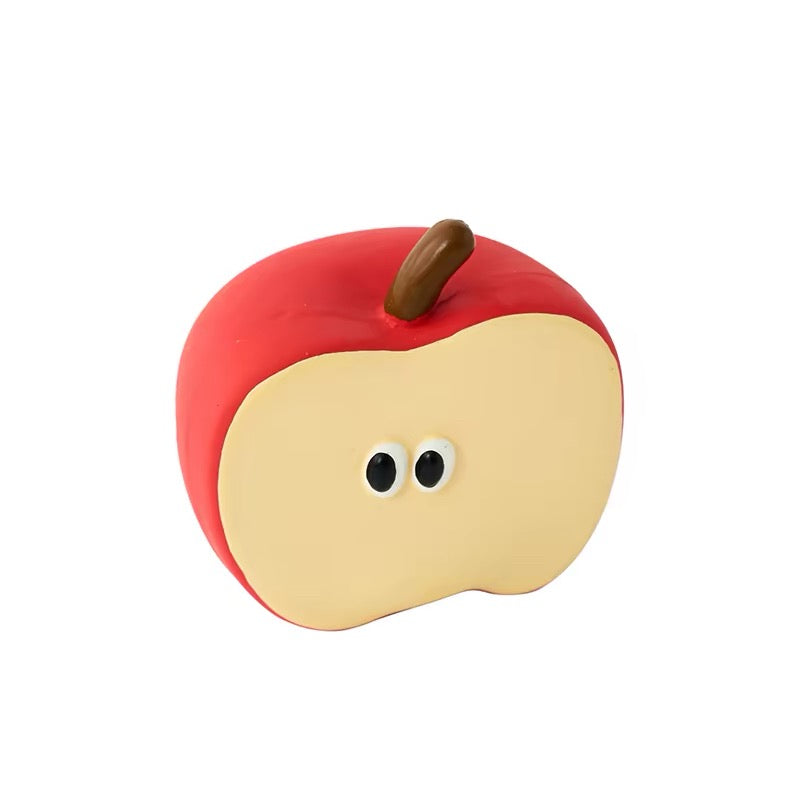 Peachfield & Co. x zeze Half Apple Latex Squeaky Dog Toy