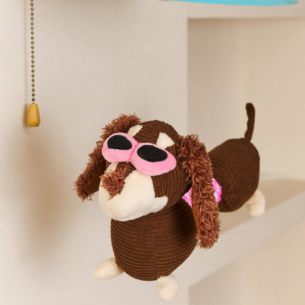 Peachfield & Co. ｜ zeze Monica Corduroy Plush Rope Squeaky Dog Toy – Small