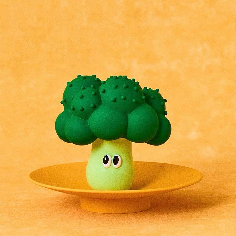 Peachfield & Co. x zeze Broccoli Latex Squeaky Dog Toy