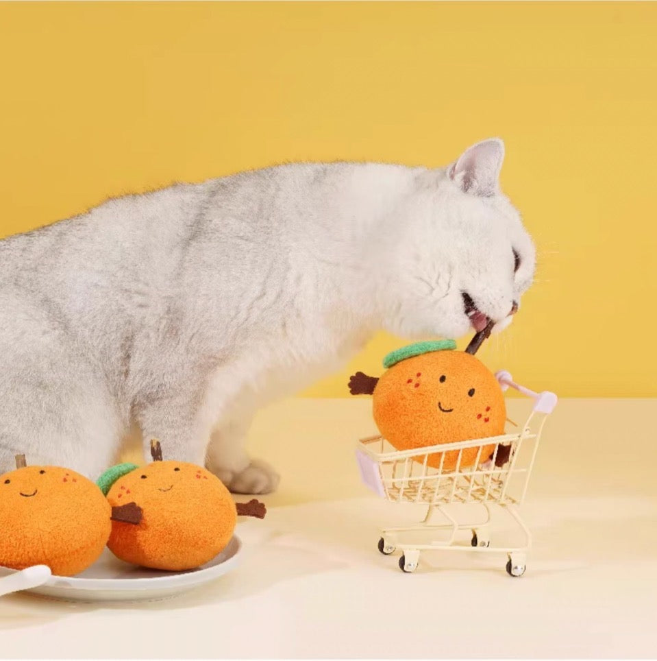 Peachfield & Co. x zeze Lucky Orange Silvervine & Valerian Plush Cat Toy