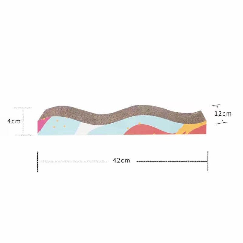 Peachfield & Co. x zeze Simple Wave Cat Scratcher & Lounge Board