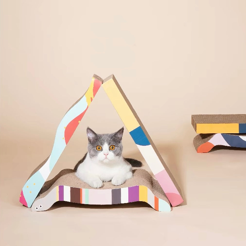 Peachfield & Co. x zeze Simple Wave Cat Scratcher & Lounge Board