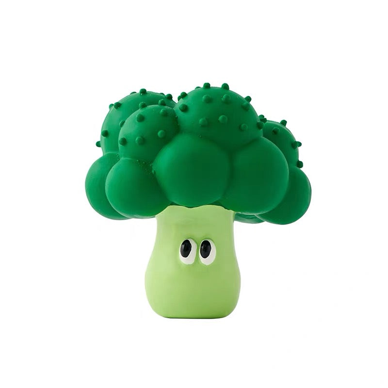 Peachfield & Co. x zeze Broccoli Latex Squeaky Dog Toy