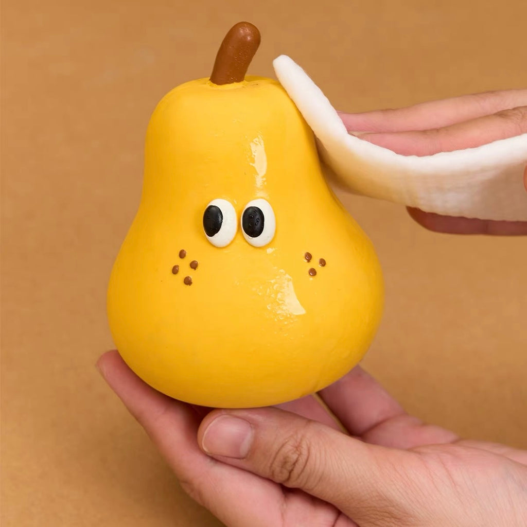 Peachfield & Co. x zeze Pear Latex Squeaky Dog Toy