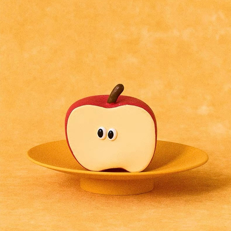 Peachfield & Co. x zeze Half Apple Latex Squeaky Dog Toy